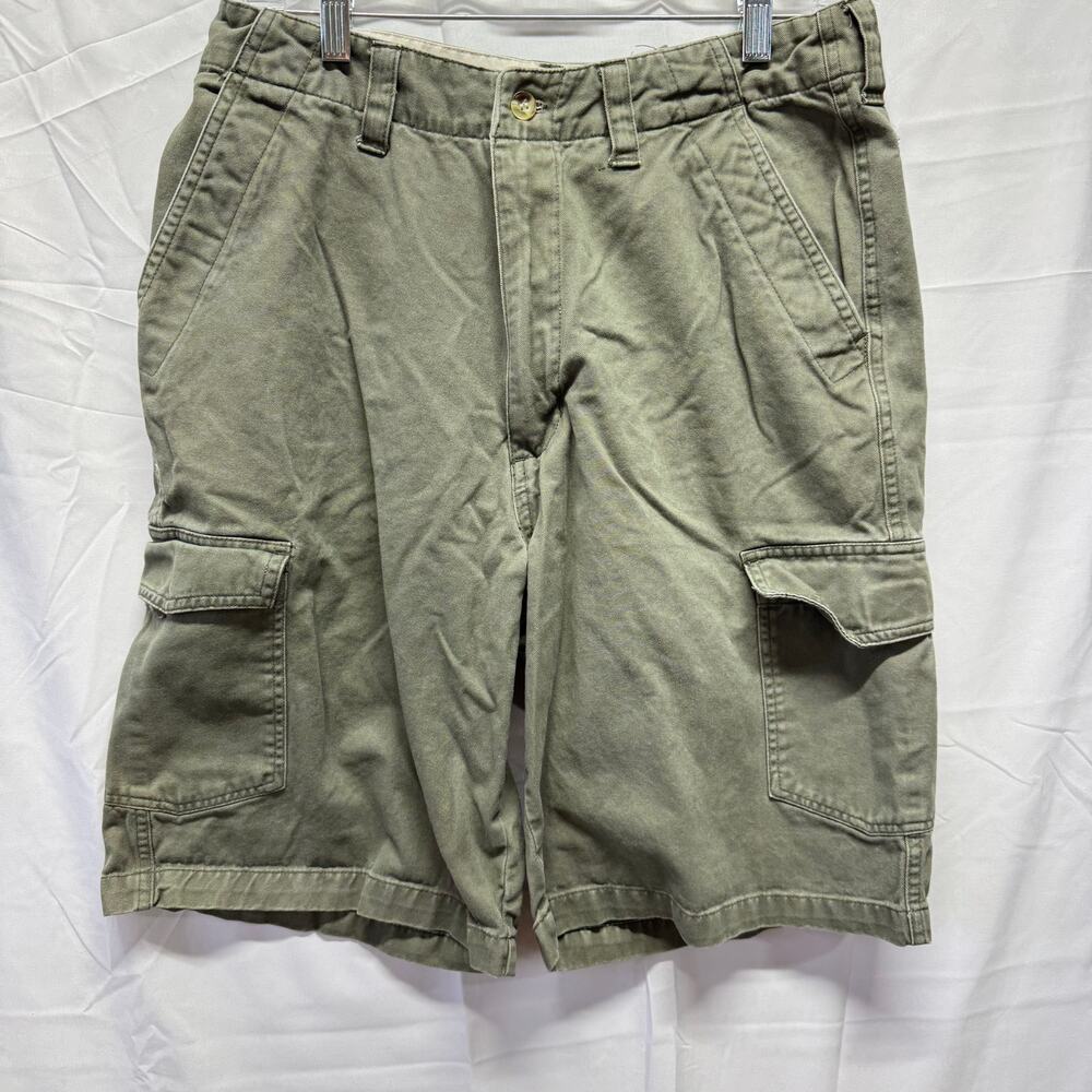 Men's Outback Rider Army Green Cargo Shorts Size 30 Outdoor Hiking Practical